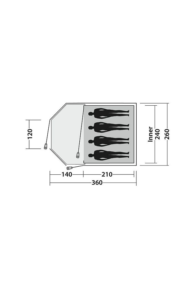 Blazar 400 Rustic Green Blackroom 9 M² & 4 Kişilik Yüksek Aile Çadırı - 4