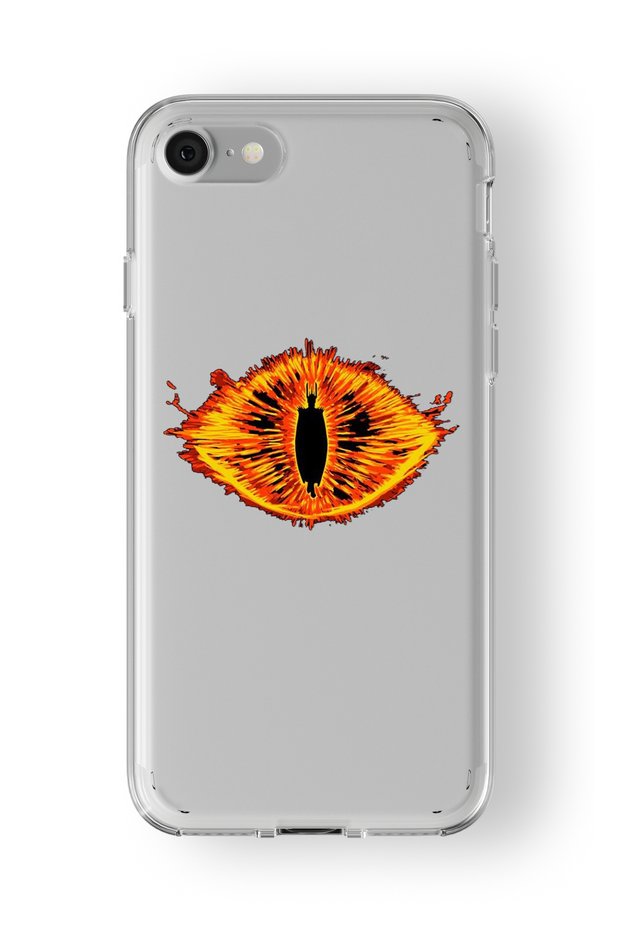 Eye of Sauron Design Printed Transparent Case Compatible with iPhone Se 2020 and 2022
