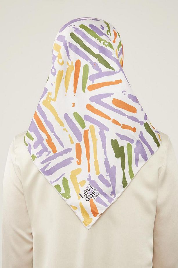 Vizon Fırça Desen Twill Eşarp - 4
