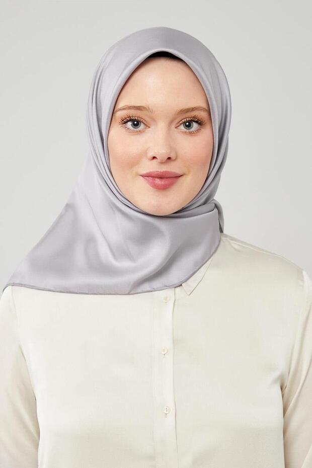 وشاح تويل بلون حجري - 3