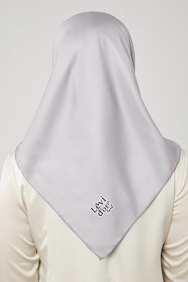 وشاح تويل بلون حجري - 4