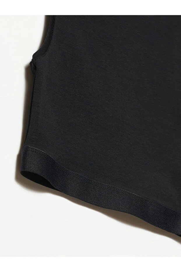 30114 Crop Top-siyah - 2