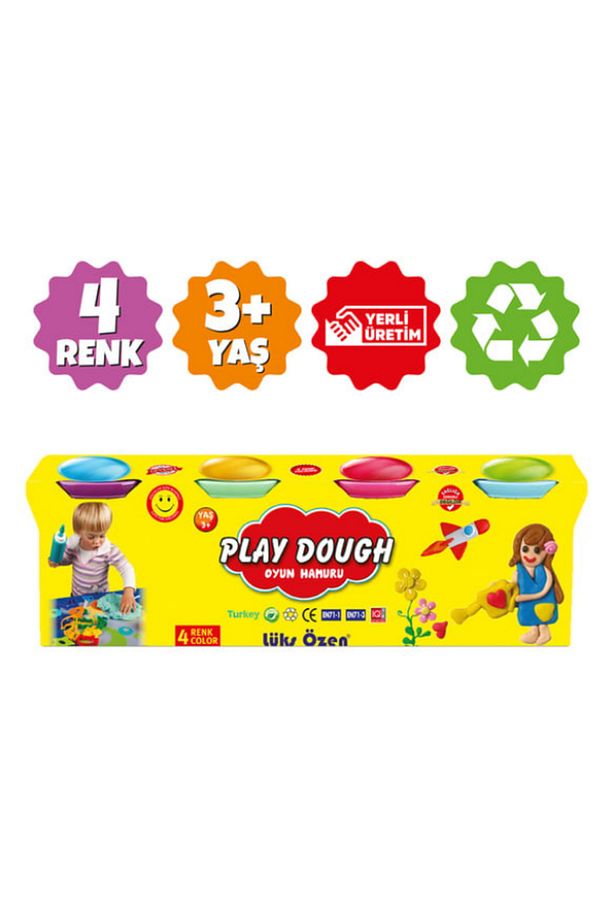4 Adet Büyük Boy Play Dough  Oyun Hamuru - 1