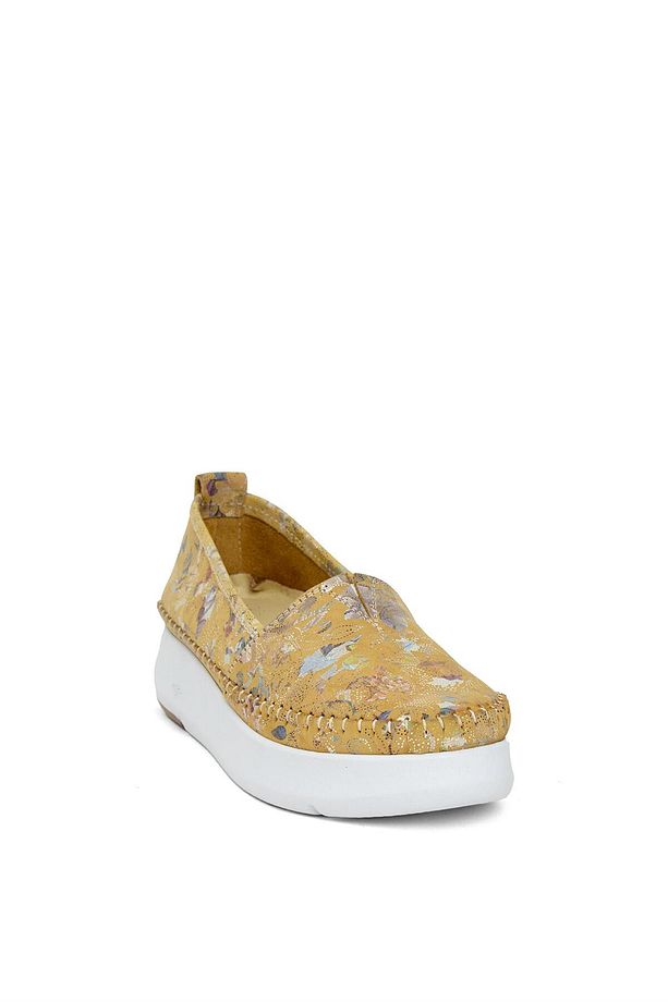 Elit Mn057C Kadın Hakiki Deri Espadril Sarı - 2