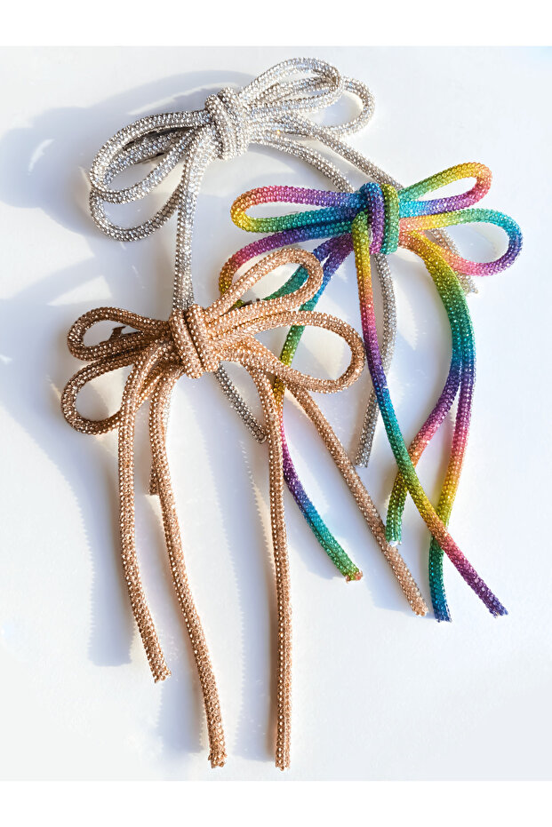 مشبك أوتوماتيكي بفيونكة من حجر الكريستال - 2