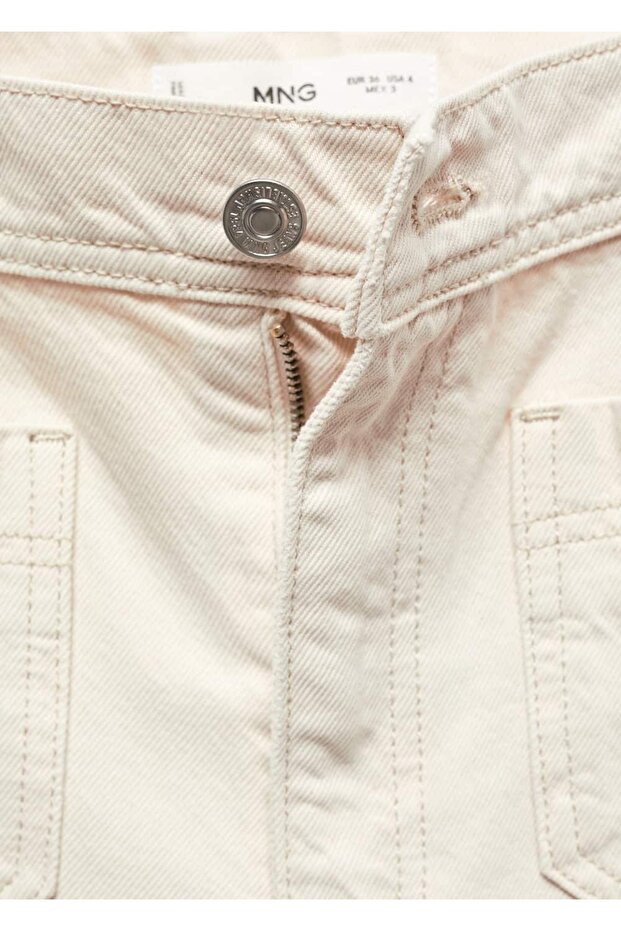 Düğmeli wideleg jean - 8