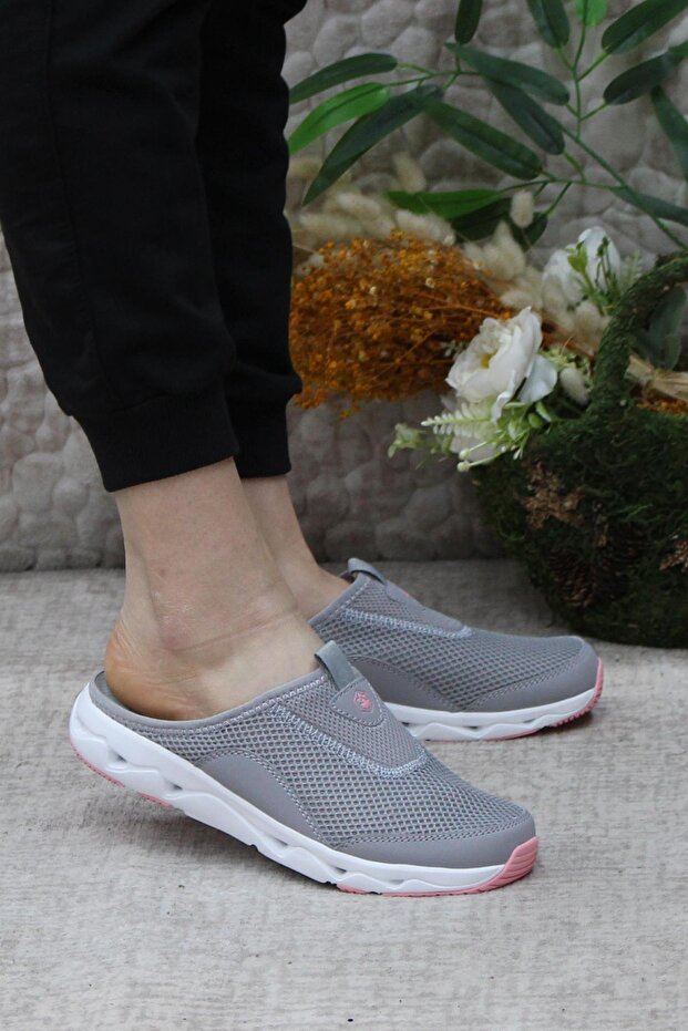 Albi Wmn Gray Anatomical Comfortable Flexible Sabo Slippers Women's Slippers