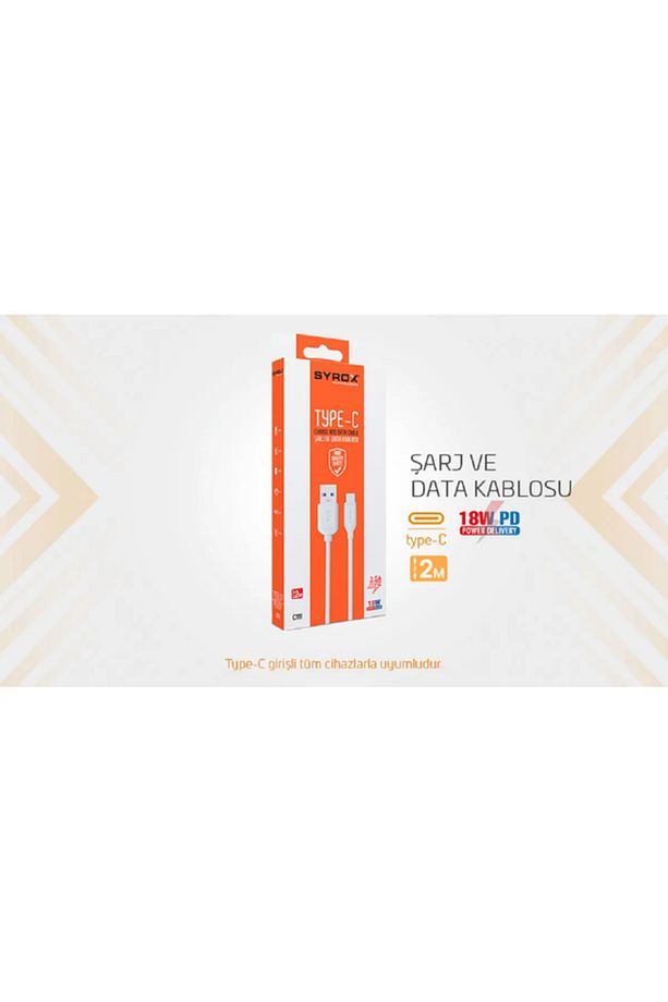 2 Metre Type-C Quick Hızlı Şarj ve Data Kablosu 18 Watt - 3.0 Amper Hızlı Şarj Kablosu PD - 2