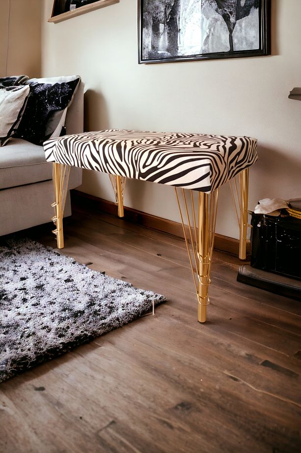 lüx puf Bench, Puf, Sandalye, Oturak, Tabure, Makyaj Masası Sandalyesi, Dresuar Pufu - 1