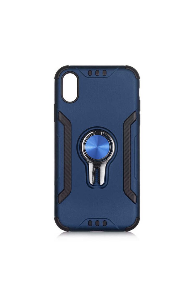 Apple iPhone Xr 6.1 Compatible Magnet Grid Holder Stand Corner Protection Koko Cover