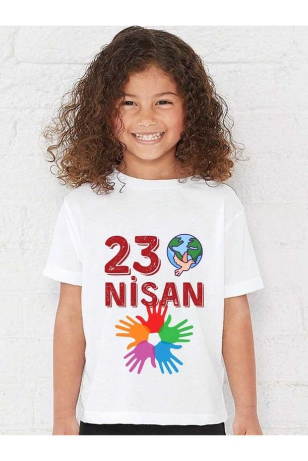 Style-X 23 APRIL THEMED 100% COTTON CYCLING NECK CHILDREN'S T-SHIRT