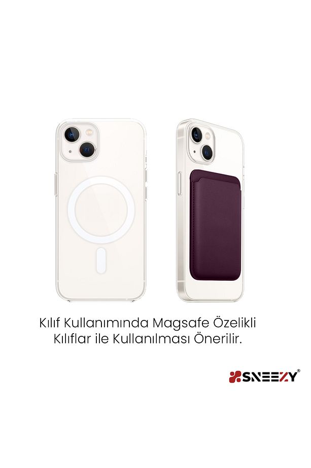İphone 14-14 Plus-14 Pro-14 Pro max Uyumlu Birinci Sınıf Magsafe Cüzdan Magsafe Deri Kartlık - 2
