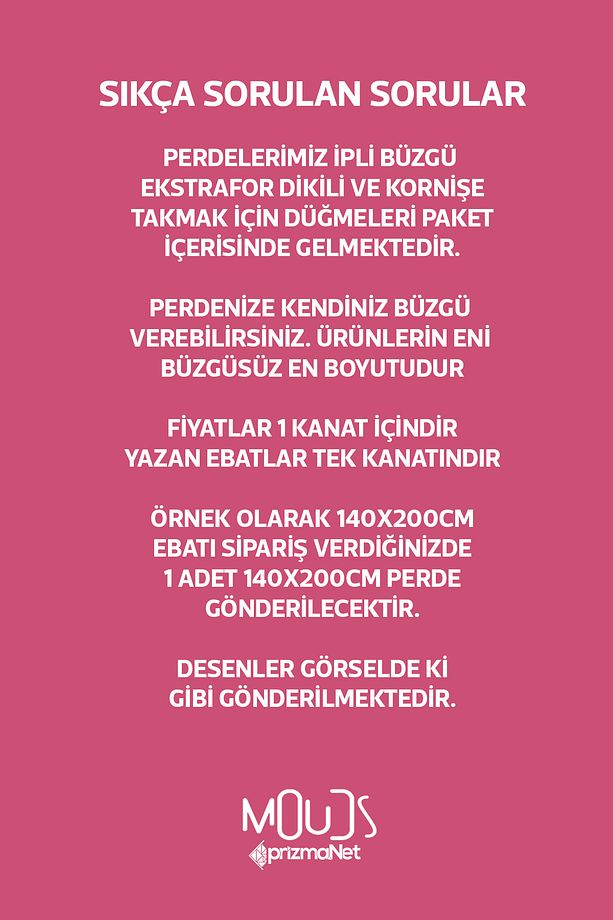 Pembe Çiçek 2 Desenli Süet Oturma Odası Salon Fon Perde Baskılı Ekstrafor Büzgü TEK KANAT PRD-1041 - 3
