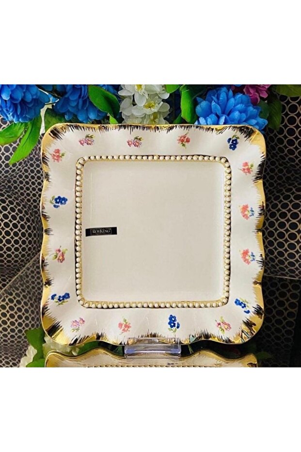 Square Porcelain Presentation Plate - 1