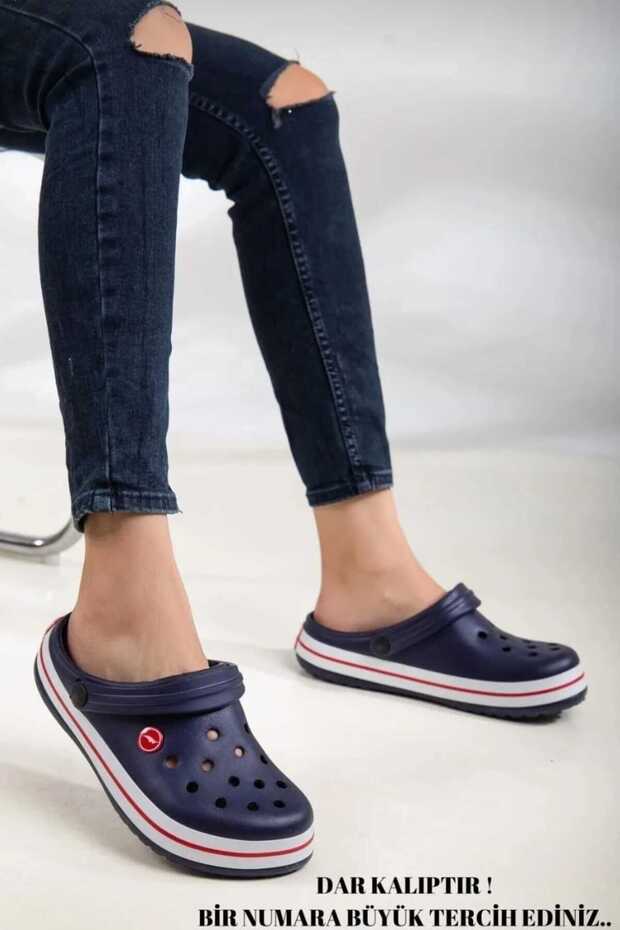 Full Orthopedic Men's Cross Slippers Navy Blue Doctor Nurse Cook Daily