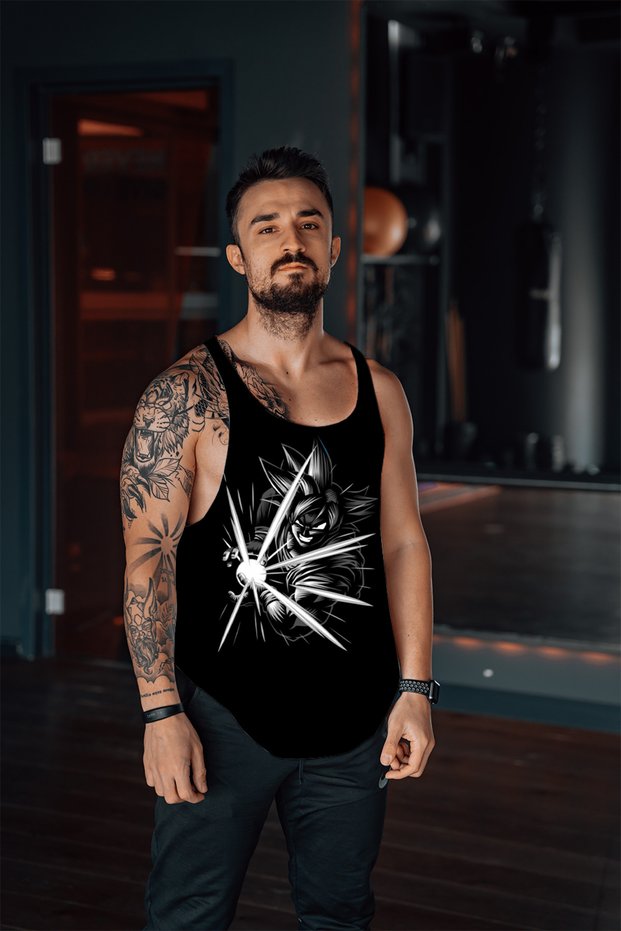 Goku Rage Attack Gym Fitness Tank Top Sports Tank