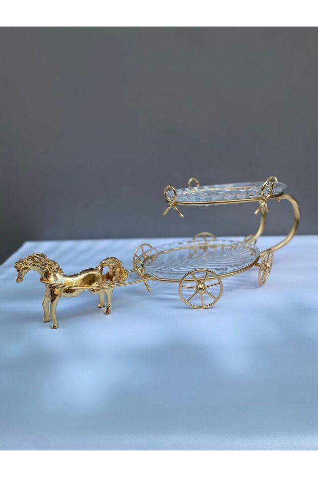 İKİ KATLI ATLI SUNUMLUK GOLD - 3