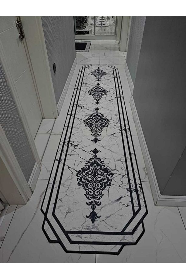 Dijital Baskılı Yıkanabilir Kaymaz Tabanlı Dekoratif Salon Mutfak VE Yolluk Halı - 1