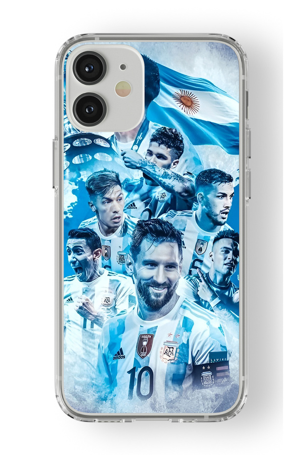 حافظة شفافة مطبوعة بتصميم ميسي متوافقة مع هاتف iPhone 12