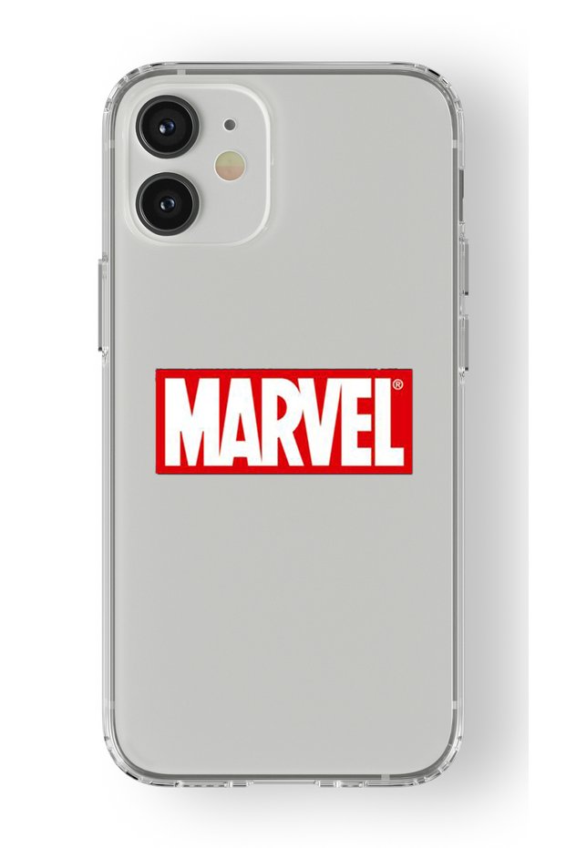 حافظة شفافة مطبوعة بتصميم Marvel Design متوافقة مع هاتف Iphone 12 Mini