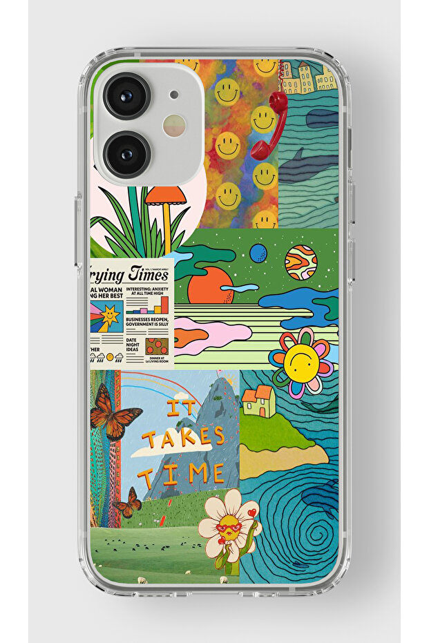 Iphone 12 Compatible It Takes Time Design Printed Transparent Case - 1