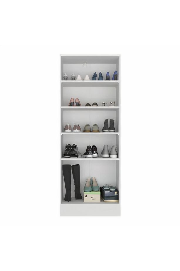 Beyaz Ayakkabılık, Çok Amaçlı Dolap, %100 Mdf Ayakkabı Dolabı, Kapaklı Ayakkabılık, Ayakkabılık - 3