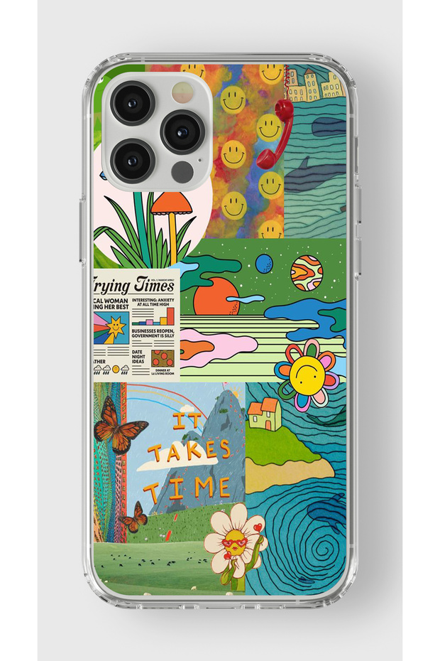 حافظة شفافة مطبوعة متوافقة مع هاتف Iphone 14 Pro - 1