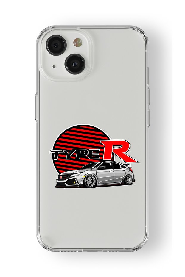 حافظة شفافة مطبوعة بتصميم متوافق مع هاتف iPhone 13 Mini من النوع R