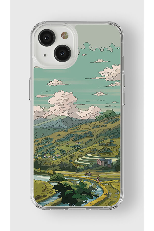 حافظة شفافة مطبوعة بتصميم فني متوافق مع هاتف Iphone 13 - 1