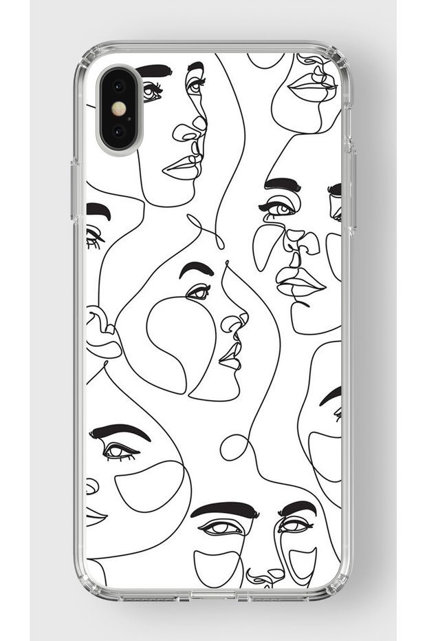 حافظة شفافة مطبوعة بتصميم فني متوافق مع هاتف Iphone X وXs