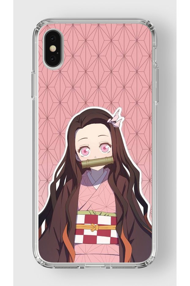 حافظة شفافة مطبوعة بتصميم Nezuko Kamado متوافقة مع هاتف Iphone X وXs