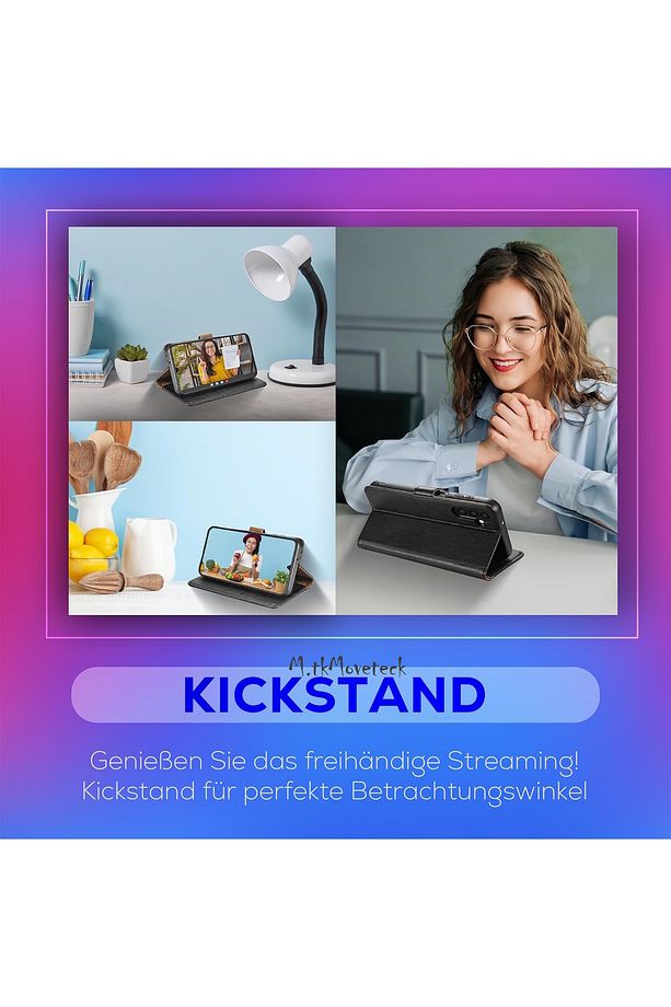 Samsung Galaxy A55 Kılıf Kartvizitli Cüzdanlı 360 Tam Kaplar Deri Dokulu Kapak Stand Cüzdan Kapaklı - 4
