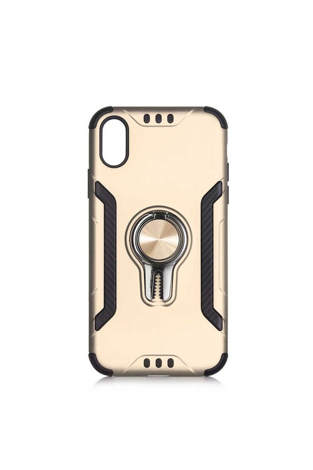 Apple iPhone Xr 6.1 Compatible Magnet Grid Holder Stand Corner Protection Koko Cover
