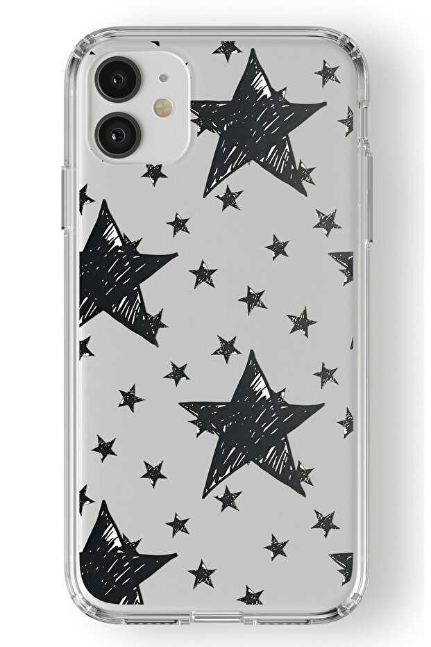 حافظة شفافة مطبوعة بتصميم نجمة متوافقة مع هاتف iPhone 11 - 1
