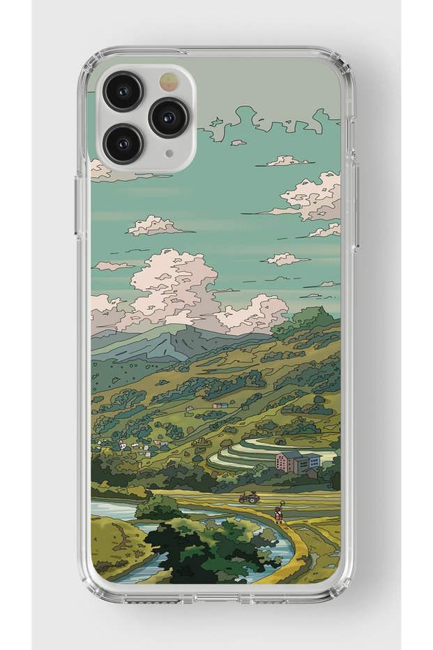 iPhone 11 Pro Max Compatible Artistic Pattern Design Printed Transparent Case