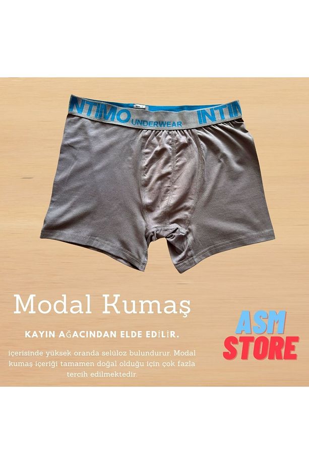 Organik Hafif Yumuşak Ve Konforlu Modal Kumaş Erkek Boxser - 3