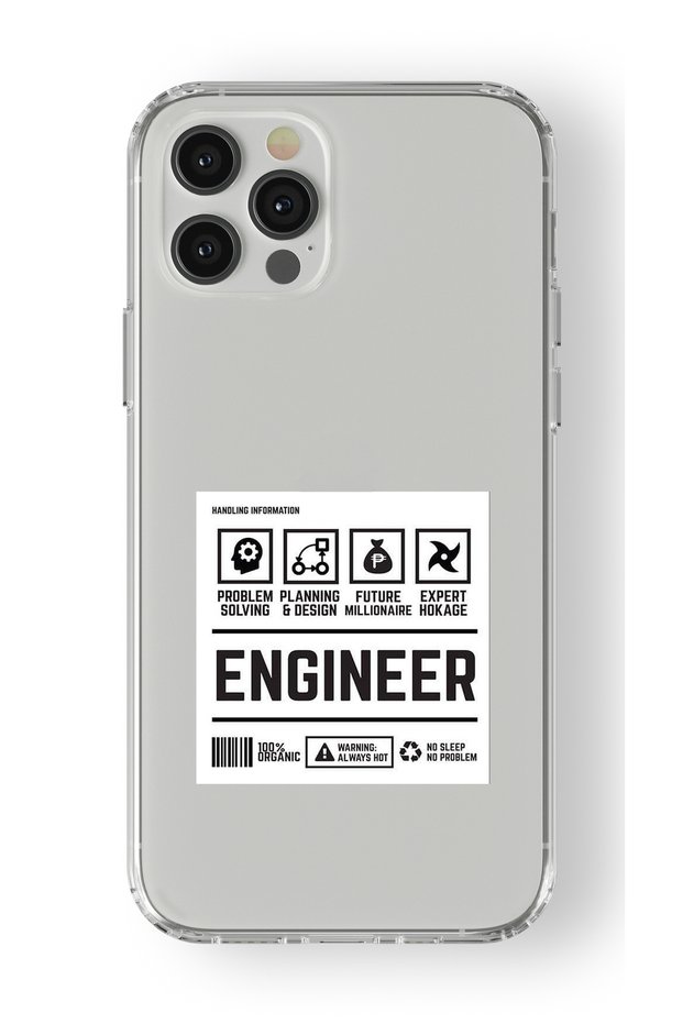 حافظة شفافة مطبوعة بتصميم مهندسي متوافق مع هاتف iPhone 15 Pro Max