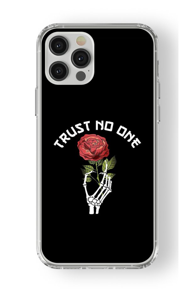 حافظة شفافة مطبوعة متوافقة مع هاتف Iphone 14 Pro Max Trust No One Design