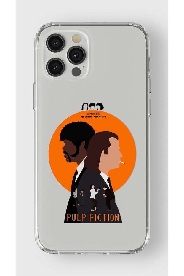 Iphone 13 Pro Compatible Pulp Fiction Design Printed Transparent Case