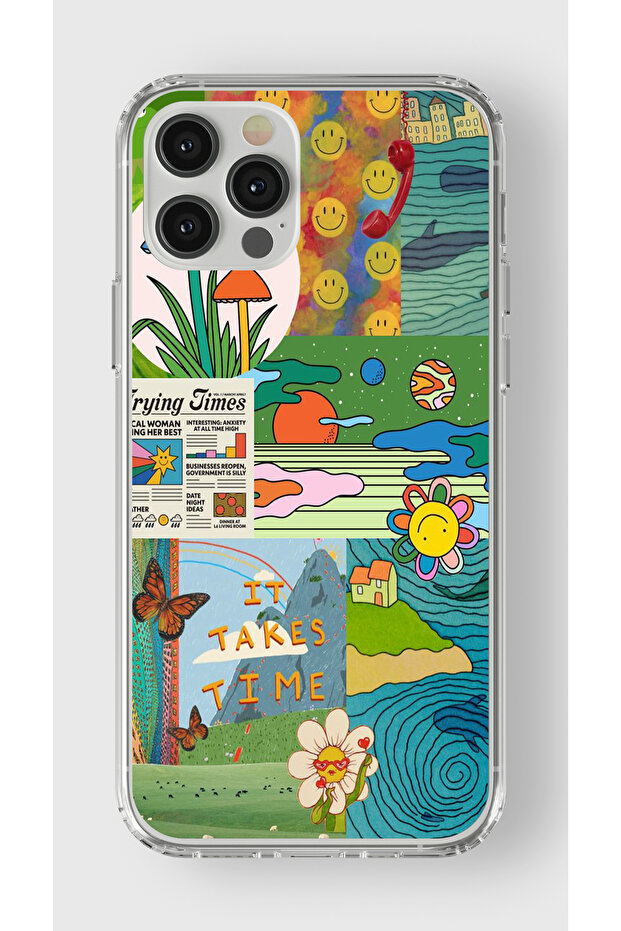 حافظة شفافة مطبوعة متوافقة مع هاتف Iphone 12 Pro Max - 1