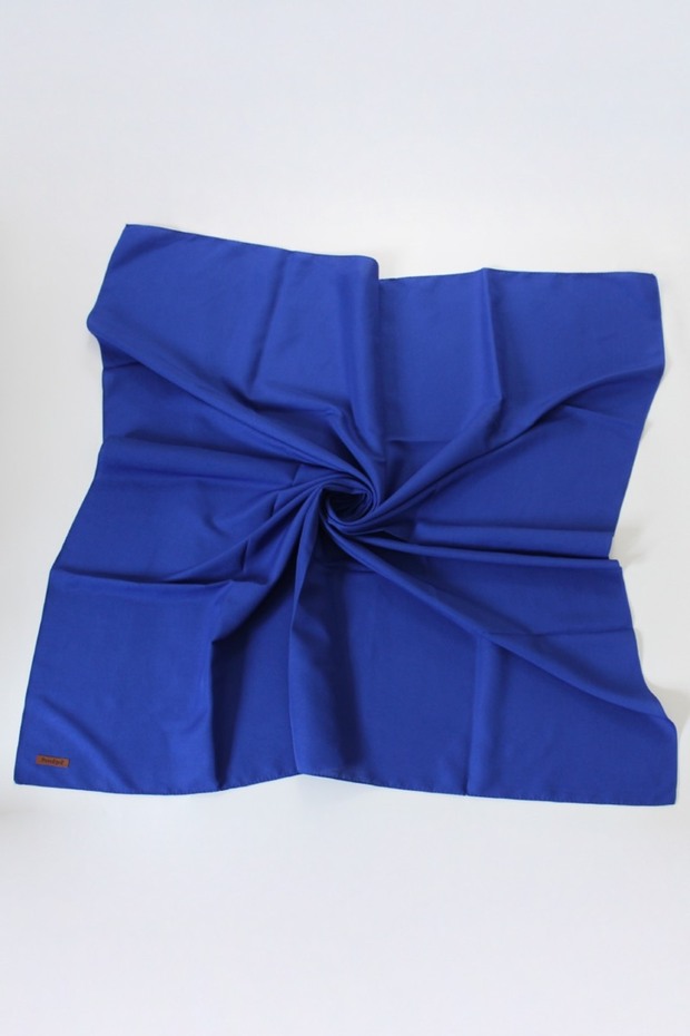 100x100 Cotton Jazz Scarf Cobalt Blue