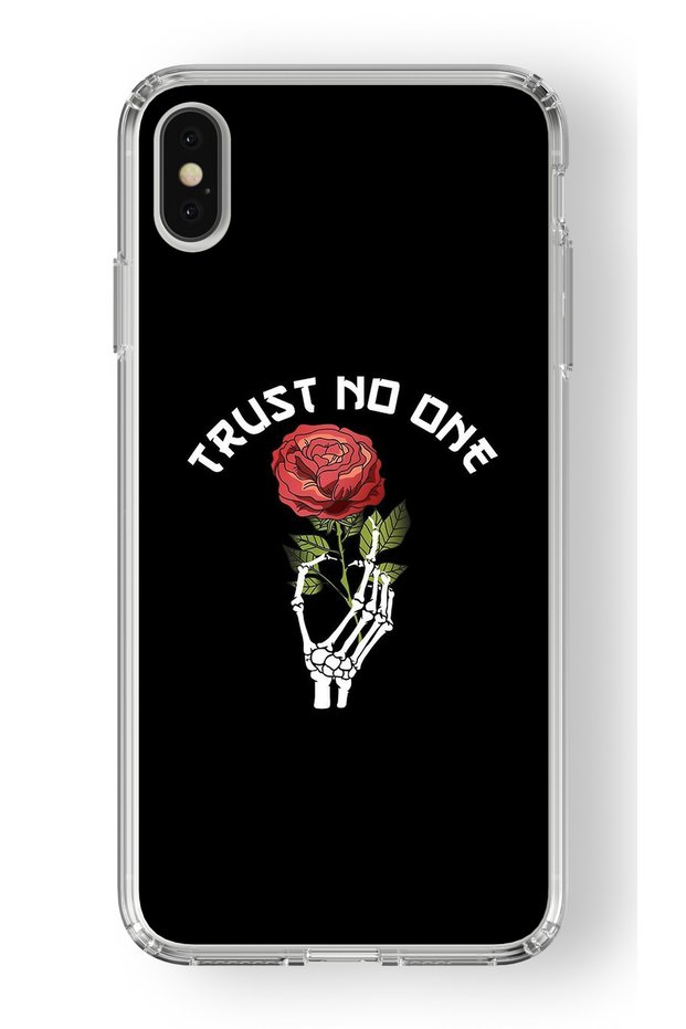 حافظة شفافة مطبوعة بتصميم Trust No One متوافقة مع هاتف Iphone X وXs