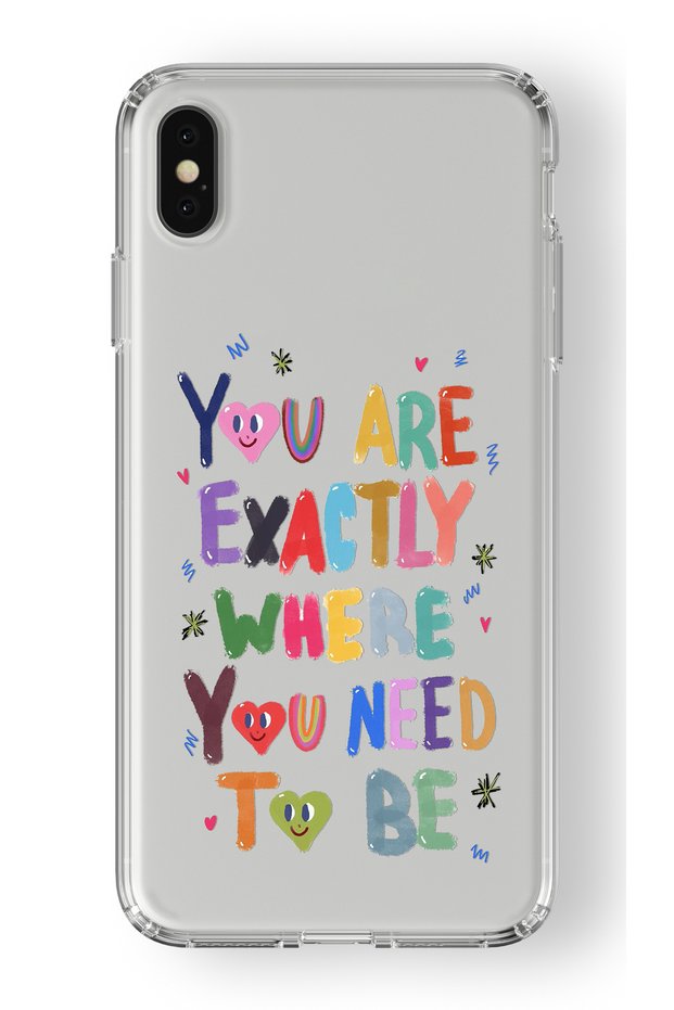 حافظة شفافة مطبوعة متوافقة مع هاتف Iphone X وXs