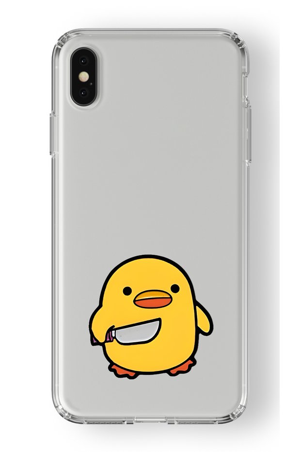 iPhone XS Max Compatible Cute Chick Design Printed Transparent Case