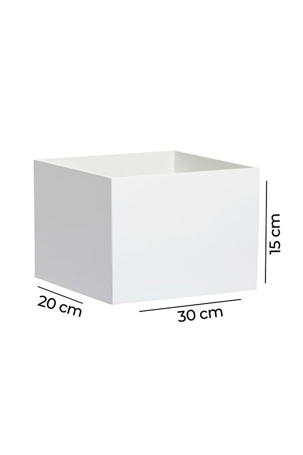 30CM x 20CM x 15CM White Coverless Multi-Purpose Storage Box