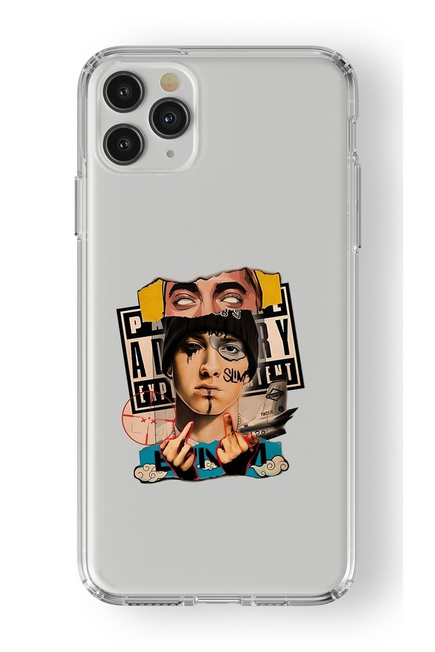 حافظة شفافة مطبوعة بتصميم Eminem متوافقة مع هاتف iPhone 11 Pro