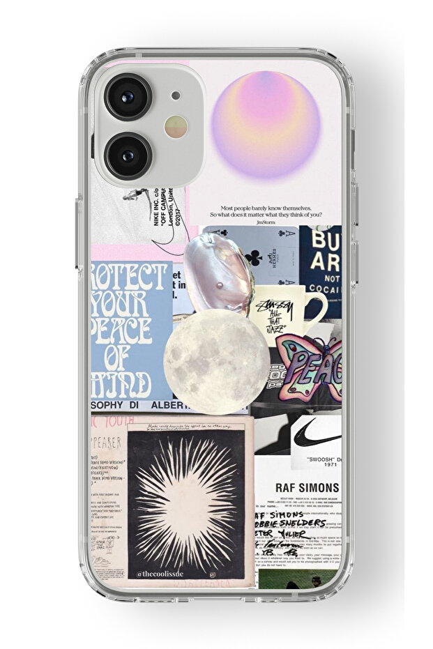 حافظة شفافة مطبوعة متوافقة مع هاتف Iphone 12 لحماية السلام الخاص بك - 1