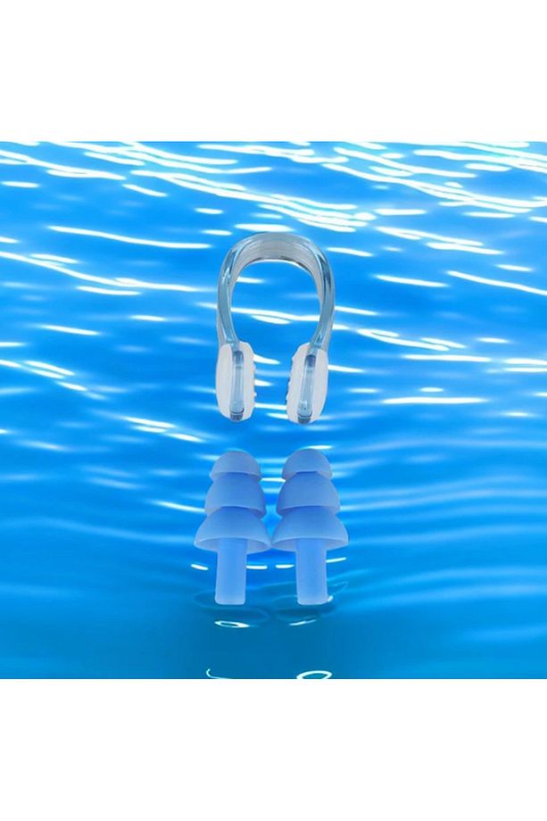 2'li Kulak Tıkacı Ve Burun Klipsi Seti -kulak Burun Tıkacı Silikon-aqua Flow Ear Plug And Nose Clips - 3