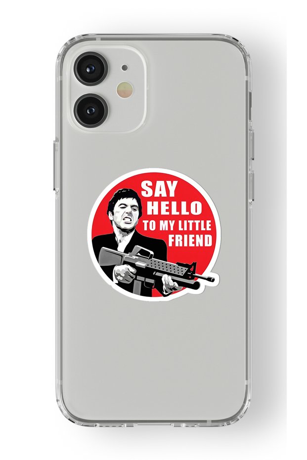 حافظة شفافة مطبوعة بتصميم ندبة متوافقة مع هاتف iPhone 12 Mini