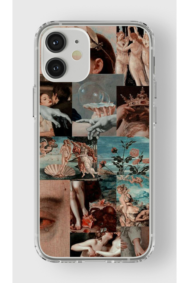 حافظة شفافة مطبوعة بتصميم فني متوافق مع هاتف Iphone 12 Mini - 1